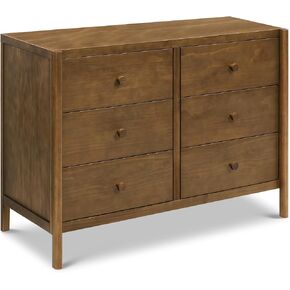 Davinci Birdie 6-Drawer Dresser with 9+ inch Drawer Extension in Walnut, GREENGUARD Gold Certified | TSCA-Compliant, GREENGUARD Gold Nursery Dresser w/ Spacious Drawers - Double Dresser for Kids w/ 9+ Inch Drawer Extension in Saudi Arabia