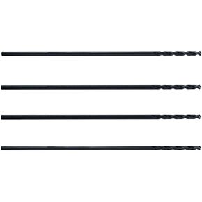 Maxtool 9/32 "x12" 4pcs تدريبات تمديد طائرة متطابقة HSS M2 أجزاء تويست عميقة طويلة جدا عرقلة مستقيمة الأسود بالكامل ؛ ACF02B12R18P4