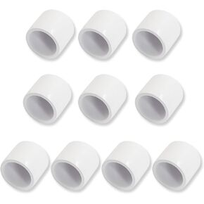 1/2 Inch White PVC Pipe End Cap Plug Pipe Socket Fittings Adapter Plug Connector for Greenhouse Shed Building Furniture Industrial Use Plumber(Pack of 20)