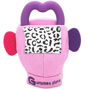 Glove Baby Teething Mitten With Detachable Toy - 3-9 Months - 100% Cotton Premium Glove With Silicone Heart Ring