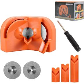 YUENTOEN Multipurpose Drill Bit Grinding Sharpener with 2 Grinding Wheels, Drill Bit Sharpener for All Bits, Power Drill Bit Sharpener(Orange)