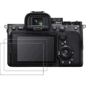 Glass Screen Protector for Sony Alpha 7 IV, [2 Pcs] Anti-scratch Bubble-Free Waterproof Clear Touch 9H Hardness Tempered Glass Screen Protector for Sony Alpha 7 IV Camera