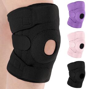 3 Pcs Kids Knee Brace with Side Stabilizers Patella Gel Pads Adjustable Straps Youth Child Knee Brace Support for Meniscus Tear Sports, Meniscus Tear
