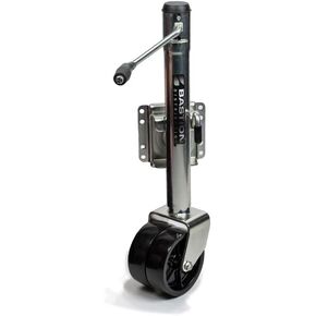 Bastion Distribution Bolt On Boat Trailer Jack with Wheel | Heavy-Duty | Side Mount Swivel Tongue | Side-Wind Crank | 10" Travel | 6-Inch Wheel | Stainless Steel | 1000lb Capacity | BD-1000SW-SM in Kuwait