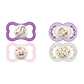 MAM Air Night Pacifiers (1 Sterilizing Pacifier Case), MAM Sensitive Skin Pacifier & Night Pacifiers (2 Count), MAM Pacifiers 6+ Months, Best Pacifier for Breastfed Babies, Glow in The Dark