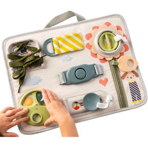 Taf Toys Snap'n Learn Board Busy Board for Toddlers 18 Months & up Montessori Sensory Activity Board Travel Toy Non-Toxic Educational Learning Toy for Boys & Girls Birthday Gift