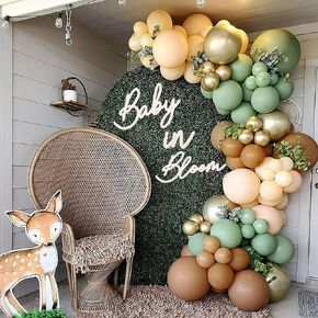 Wooden Baby in Bloom Sign, Baby in Bloom Party Decor for Pregnancy Announcement,Boy/Girl Shower Decorations Gender Reveal Backdrop Party Photography Background（16"x 12" Sign）