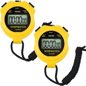 Digital Stopwatch Timer Only Stopwatch with ON/Off, NO Bell No Whistle Silent Basic Operation Children Friendly, PULIVIA Sport Stopwatch for Coaches Kids Swimming Running in Kuwait