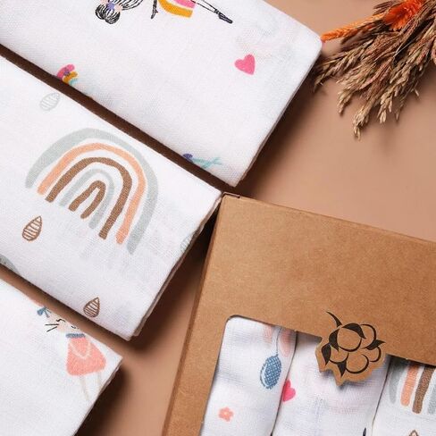 Muslin Baby Swaddling 3 Pack Set -%100 Cotton Baby Muslin Diaper, 31.5"x 31.5" (Baby Girl) in Saudi Arabia