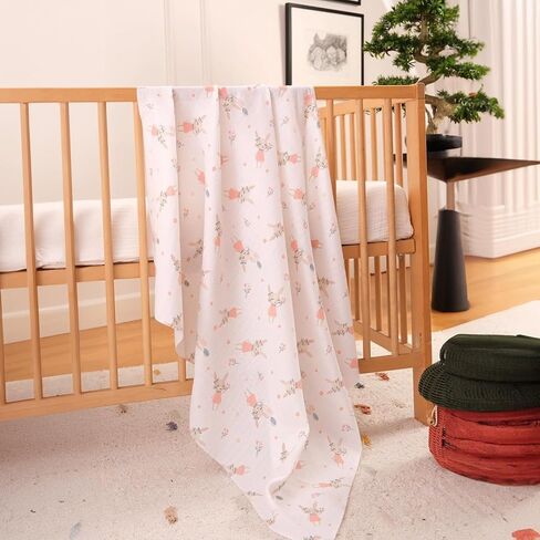 Muslin Baby Swaddling 3 Pack Set -%100 Cotton Baby Muslin Diaper, 31.5"x 31.5" (Baby Girl) in Saudi Arabia