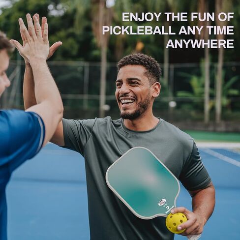 VINSGUIR Pickleball Paddle Set of 2, USAPA Approved Lightweight Fiberglass Rackets with Honeycomb Core, 4 Pickleballs & Carrying Bag, Ideal for Beginners & Gift in Saudi Arabia