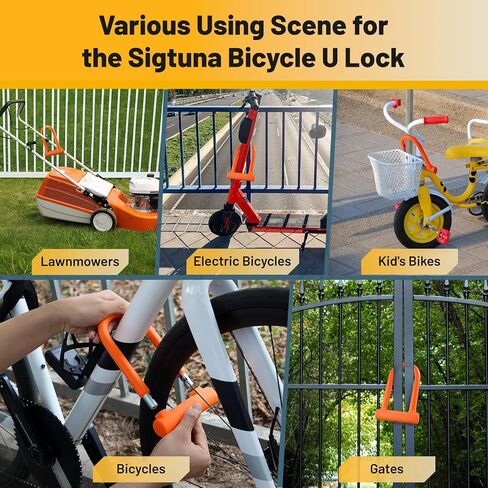 Sigtuna Bike U Lock Combination, U Bike Lock Combination Heavy Duty Anti Theft, U Bike Lock with 18mm Shackle, Bicycle Lock with Sturdy Mounting Bracket for Bicycle, E-Bike, Scooter, Outdoor Equipment in Saudi Arabia