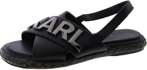 KARL LAGERFELD Women's Everyday Cushioned Insole Haden-Platform Ankle Sandal Flat in Saudi Arabia