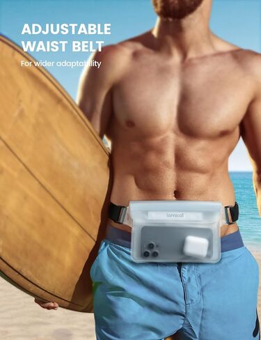 Lamicall [2Pack] Waterproof Fanny Packs, Dry Bag Pouch - [Elastic Waist Strap] Phone Waterproof Waist Pouch Dry Bag, Beach, Kayaking, Swimming, Boat Essentials, 8.7" for iPhone 16 15 14 13 Pro Max in Saudi Arabia
