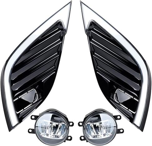 Astra Depot Car Light Fog Lights Daytime Running Lights LED Light w/Wiring Harness Compatible with Toyota Camry XSE SE 2018 2019 in Kuwait