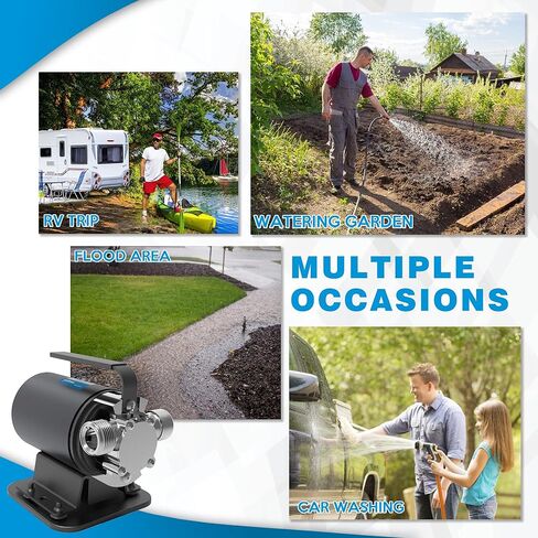 Acquaer Portable Electric Utility Water Transfer Pump 115V 1/10 HP with Suction Hose Kit, Low Suction Water Removal for Water Beds, Pools, Rain Barrel, Aquariums in Saudi Arabia