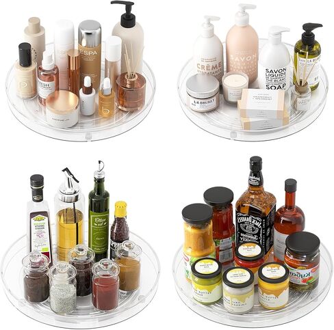 منظم سوزان كسول ، 2pcs 360 درجة منظم القرص الدوار ، الثلاجة الكسول سوزان ، منظم سوزان البخري ، منظم سوزان كسول ، كسول سوزان للثلاجة in Kuwait