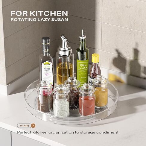 منظم سوزان كسول ، 2pcs 360 درجة منظم القرص الدوار ، الثلاجة الكسول سوزان ، منظم سوزان البخري ، منظم سوزان كسول ، كسول سوزان للثلاجة in Kuwait