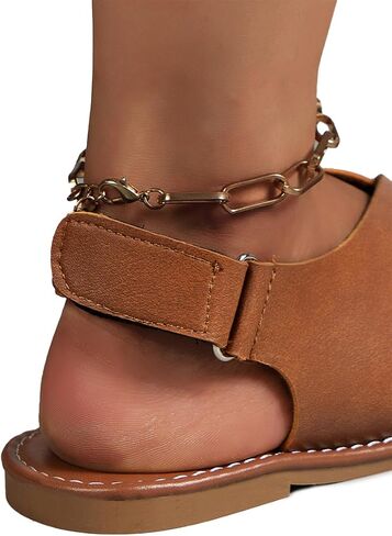 MGGMOKAY Womens Flat Sandals Summer Leather Sandals Classic Soft Comfort Walking Sandals in Saudi Arabia