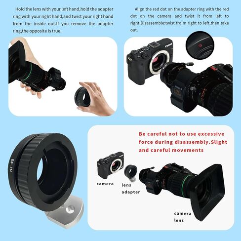 B4 (2/3 ")-محول عدسة NIK/Z ، عدسة متوافقة B4 (2/3") إلى جسم الكاميرا NIK/Z متوافق مع NIK/Z FC ، Z30 ، Z9 ، Z8 ، Z6 ، Z7 ، Z5 ، Z50 +مع قطعة قماش تنظيف Tripo+ in Kuwait