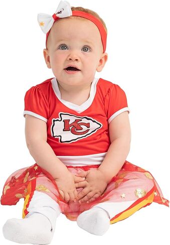 MODERN HERO NFL BUFFALO BILLS Officially Licensed Infant One-piece Bodysuit and Leggings Costume includes One-piece Bodysuit with Mesh Skirt, Leggings and Matching Headband, Size 24 Months in Kuwait