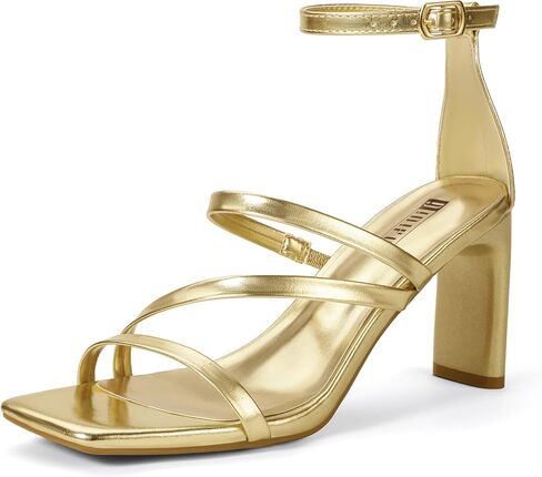 IDIFU IN3 Strappy Heels for Women Low Chunky Block Square Open Toe Heeled Sandals Wedding Bridal Bride Prom Party Dress Shoes Comfortable Dressy Formal Cute Ankle Strap Thick Heels in Saudi Arabia