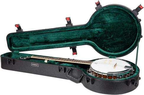 Crossrock 5-String Resonator & Gibson Tenor Banjo Case | ABS Molded Hardshell with Security Lock, Metal Feet, and Detachable Straps-Mint Blue (CRA861BJMB) in Saudi Arabia