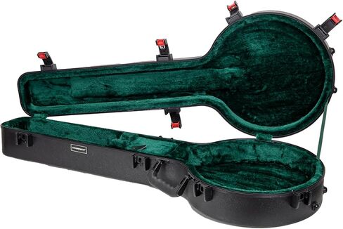Crossrock 5-String Resonator & Gibson Tenor Banjo Case | ABS Molded Hardshell with Security Lock, Metal Feet, and Detachable Straps-Mint Blue (CRA861BJMB) in Saudi Arabia