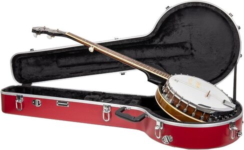 Crossrock 5-String Resonator & Gibson Tenor Banjo Case | ABS Molded Hardshell with Security Lock, Metal Feet, and Detachable Straps-Mint Blue (CRA861BJMB) in Saudi Arabia