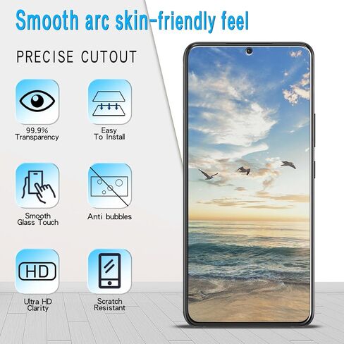 Slanku [3-Pack] واقي شاشة لهاتف Samsung Galaxy S22 5G من الزجاج المقسى، يدعم قارئ بصمات الأصابع، خالٍ من الفقاعات، مضاد للخدش، سهل التركيب in Saudi Arabia