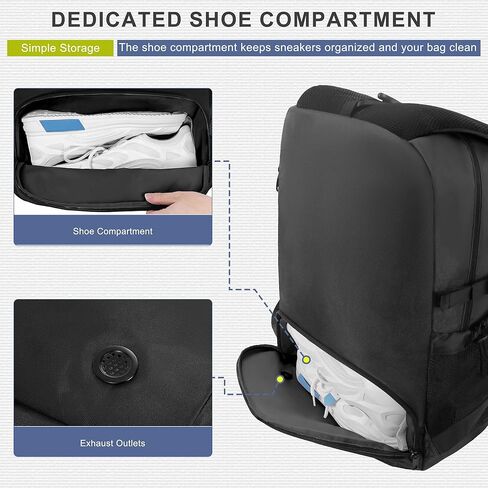 حقيبة ظهر للتنس للرجال والنساء، سعة كبيرة تحمل مضاربين مع حجرة أحذية جيدة التهوية وجيب معزول in Kuwait