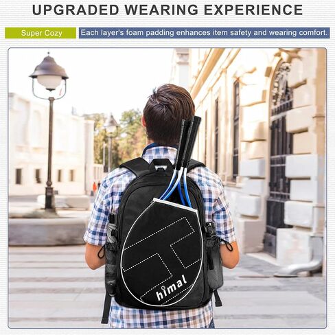 حقيبة ظهر للتنس للرجال والنساء، سعة كبيرة تحمل مضاربين مع حجرة أحذية جيدة التهوية وجيب معزول in Kuwait