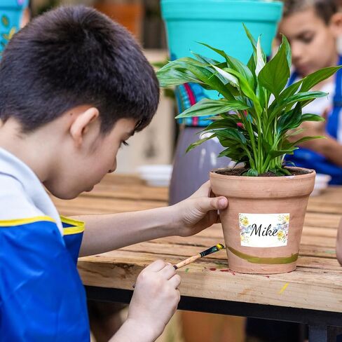 Whaline 180 قطعة من ملصقات علامات الاسم الزهرية الوردية المستطيلة على شكل زهرة وردية، ملصقات لوحة إعلانات للفصل الدراسي، ملصق تزيين لمكتب المدرسة، لوحة رسائل الحائط، 6 تصميمات in Kuwait