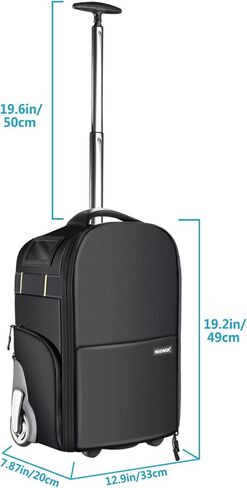 Neewer 2-in-1 Rolling Camera Backpack Trolley Case - Anti-Shock Detachable Padded Compartment in Saudi Arabia