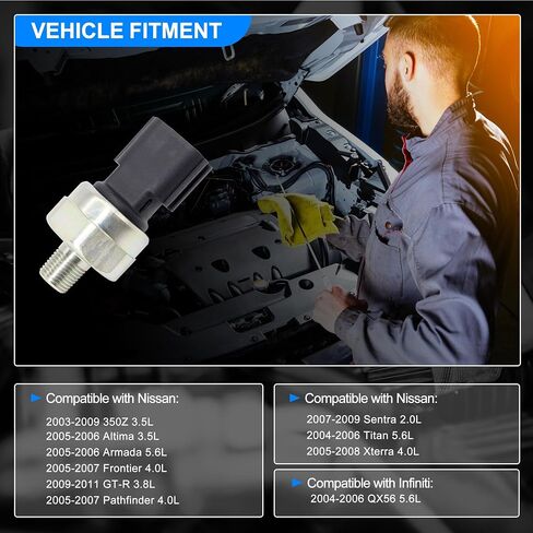 HiSport Oil Pressure Sensor Switch PS417 25070-CD00A Compatible with Nissan 2003-2011,QX56 2004-2006 in Saudi Arabia