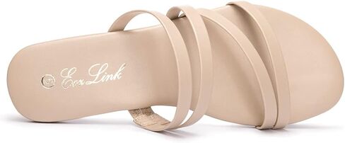 EOZLINK Women's Strappy Flat Sandals Strap Slides Sandals Open Toe Slipper Trendy Dressy Summer Shoes in Saudi Arabia