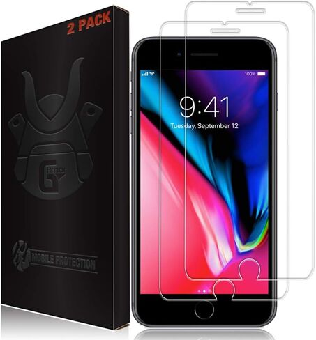 قطعتان من واقي الشاشة لهاتف iPhone 8 وiPhone 7 وiPhone 6s وiPhone 6 - حافظة شاشة من الزجاج المقوى، حافظة هاتف صديقة، استبدال مدى الحياة، غطاء شاشة واقٍ لهاتف iPhone 4.7 بوصة in Kuwait