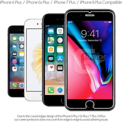 قطعتان من واقي الشاشة لهاتف iPhone 8 وiPhone 7 وiPhone 6s وiPhone 6 - حافظة شاشة من الزجاج المقوى، حافظة هاتف صديقة، استبدال مدى الحياة، غطاء شاشة واقٍ لهاتف iPhone 4.7 بوصة in Kuwait