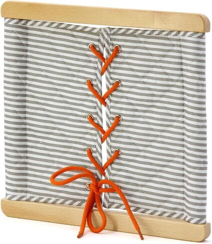 Kiddison Montessori Dressing Frames 11.8" for CASA 9 Fastener Styles Practical Life Skills Learning Material (TC20230125005, Lacing Frame, TC20230125005) in Saudi Arabia