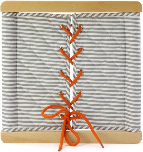 Kiddison Montessori Dressing Frames 11.8" for CASA 9 Fastener Styles Practical Life Skills Learning Material (TC20230125005, Lacing Frame, TC20230125005) in Saudi Arabia