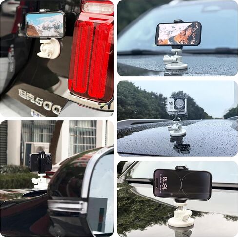 ULIBERMAGNET White Magnetic Camera Mount, Strong Magnetic Mount with 360° Rotation Ball Head, Security Camera Holder with 1/4 inch Thread for GoPro,DJI OSMO Action in Kuwait