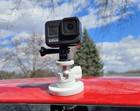 ULIBERMAGNET White Magnetic Camera Mount, Strong Magnetic Mount with 360° Rotation Ball Head, Security Camera Holder with 1/4 inch Thread for GoPro,DJI OSMO Action in Kuwait