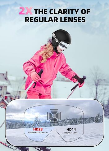 خوذة ونظارات تزلج للأطفال، خوذة تزلج للأولاد خفيفة الوزن، هيكل مقوى من البولي كربونات وإسفنج EPS ممتص للصدمات وبطانة ناعمة، خوذة للفتيات على الجليد 10 فتحات، خوذات رياضية للثلج للمراهقين - برتقالي in Kuwait