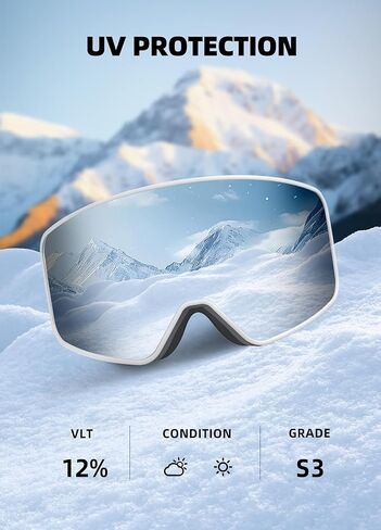 خوذة ونظارات تزلج للأطفال، خوذة تزلج للأولاد خفيفة الوزن، هيكل مقوى من البولي كربونات وإسفنج EPS ممتص للصدمات وبطانة ناعمة، خوذة للفتيات على الجليد 10 فتحات، خوذات رياضية للثلج للمراهقين - برتقالي in Kuwait