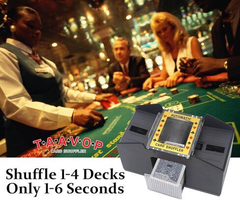 Automatic Card Shuffler, 1-2 Deck Battery-Operated Electric Poker Card Shuffler Machine, for Playing Cards/UNO in Saudi Arabia