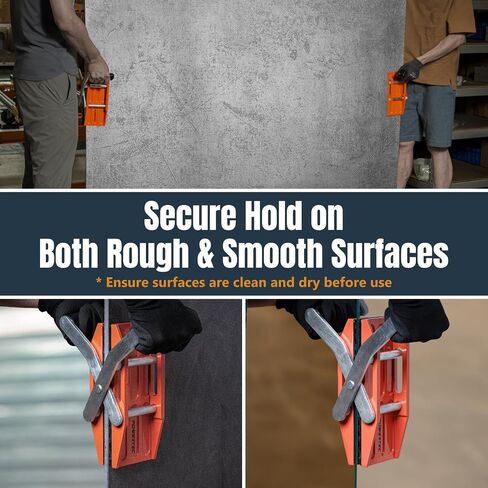 POWERTEC Panel Carrier for Plywood and Drywall - Ergonomic One-Handed Lifting Tool with 100 lbs Capacity, Heavy Duty Self-Adjusting Clamp for Sheets Up to 1" Thick, Easy One-Person Carry (72086) in Saudi Arabia