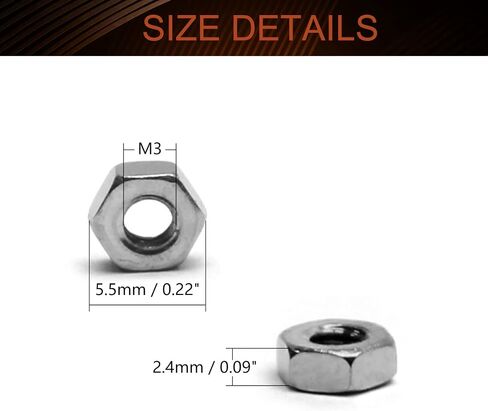 MROMAX M3-0.5MM NUTS HEX ، Carbon Steel Metric Thread Choins Hexagon Nut Hackel مطلي بالمعدات الميكانيكية ، إصلاح البناء 100 مساءً in Saudi Arabia