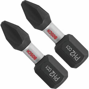 BOSCH ITDPH2102-2 pc. Driven 1 In. Impact Phillips® #2 Insert Bits