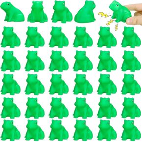 30 Pcs Rubber Frogs Squeak and Floating Green Frog Animal Bath Toy Frogs Shower Swimming Bathtub Toys for Shower Pool Frogs Birthday Party Decoration Boys Girls Bath Toys
