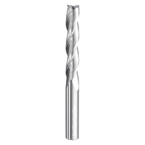 HARFINGTON 2pcs Spiral Router Bit 6mm Cut Dia 6mm Shank Up Cut Solid Carbide 3 Flutes CNC End Mill Milling Bits for Wood Plastic Soft Metal (32mm Cut Length 60mm Long)